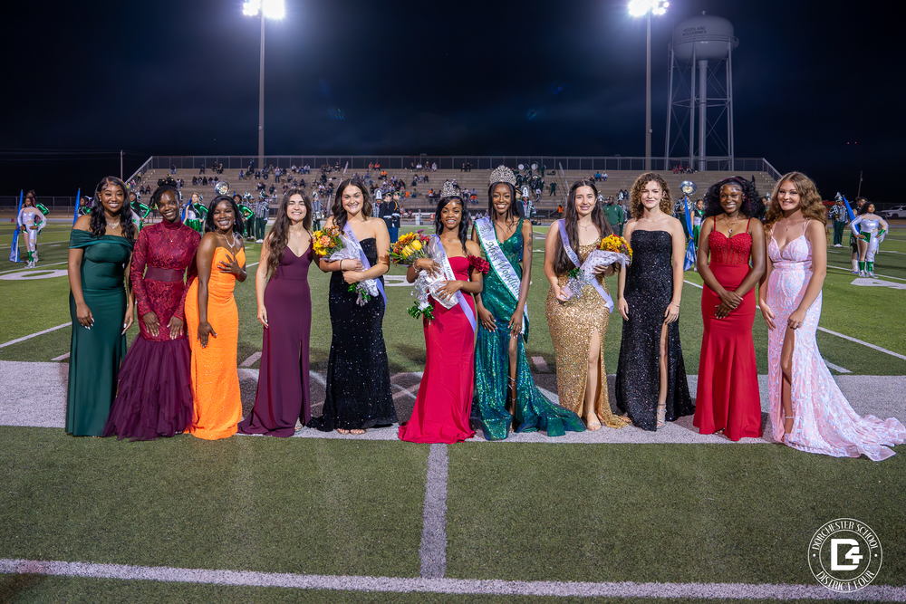 Homecoming Queen Contestants on the field