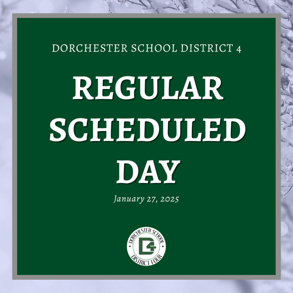 DD4 Schools and Offices will operate on a regular schedule tomorrow, January 27th, 2025. We are excited to see all of you back in action!