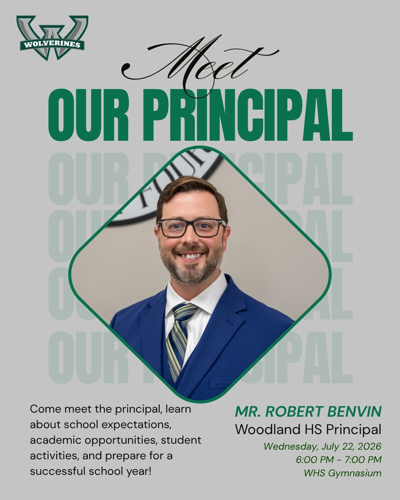 Woodland High Meet the Principal event featuring Principal Robert Benvin on July 22.