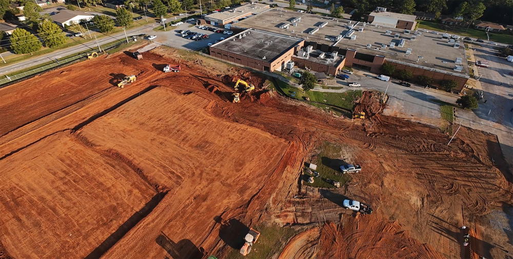 Overhead shot