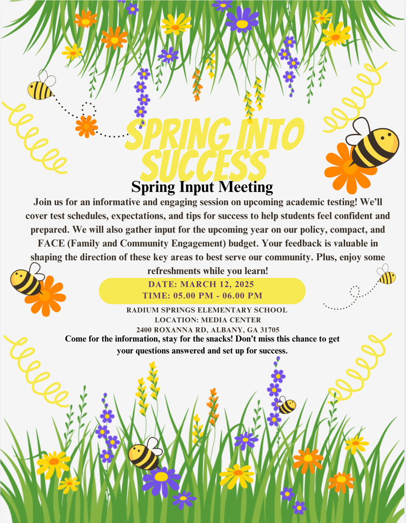 Spring Into Success Spring Input Meeting