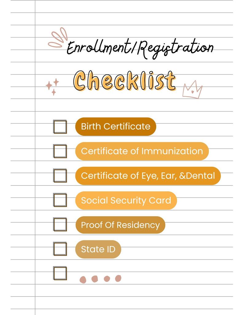 Enrollment Checklist