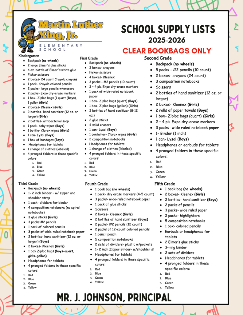 School Supply List