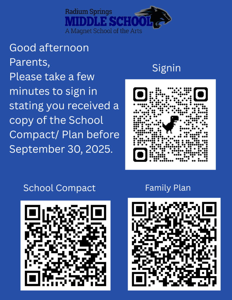 Good evening Parents, Please sign in acknowledging that you have received the Compact/Plan. Thanks so much.