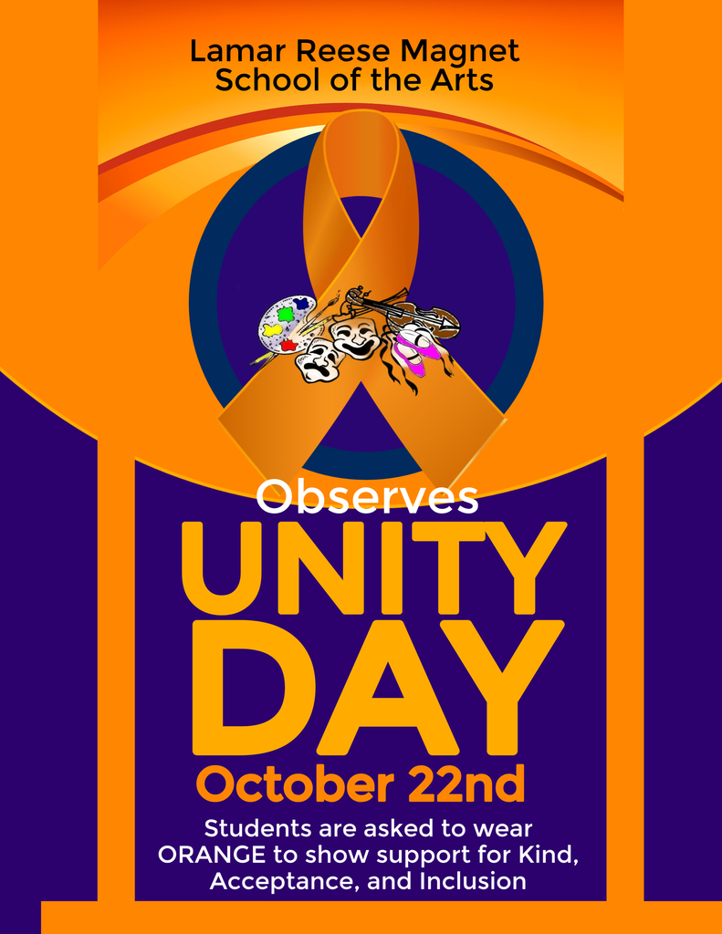 Students are asked to wear ORANGE to show support for KIND< ACCEPTANCE, and INCLUSION
