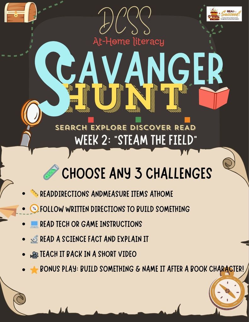 Join Us for "Kickoff to Curiosity Week" – At-Home Literacy Hunt!