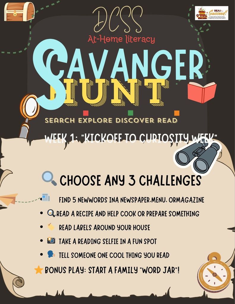 Join Us for "Kickoff to Curiosity Week" – At-Home Literacy Hunt!