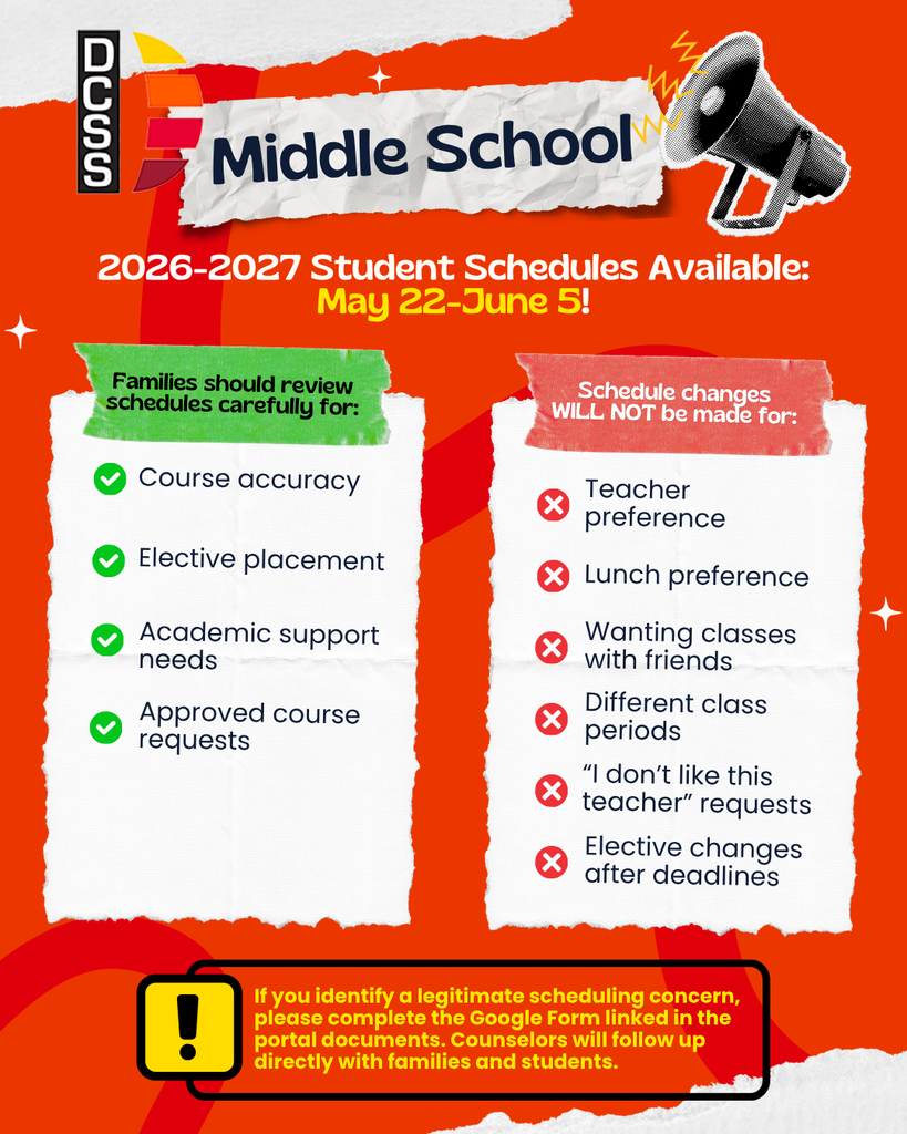 2026-2027 Student Schedules Available