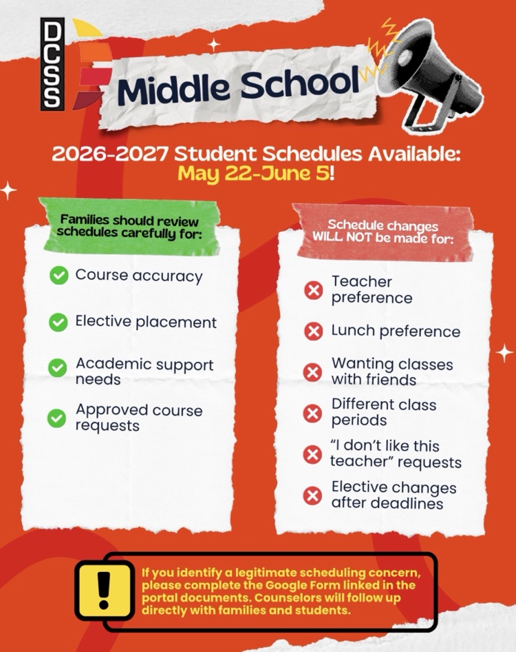 Middle School Schedules