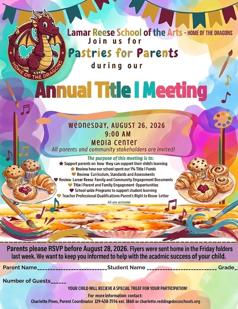 Annual Title I Parent Meeting/ Pastries for Parents