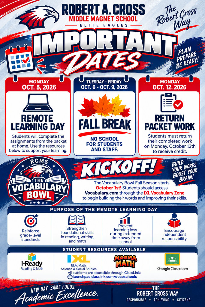 Remote Learning Day Oct. 5