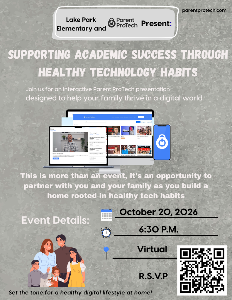 Invitation to Virtual Parent Pro Tech Event