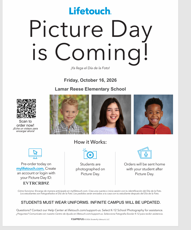 Picture Day Coming Soon