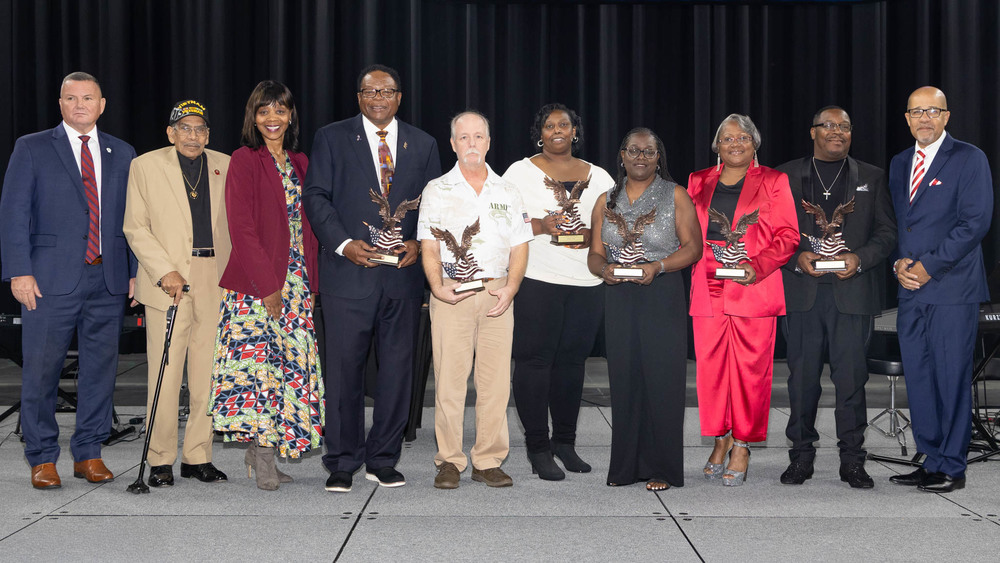 Heroes Among Us honorees with Superintendent Dr. North and Board Members.