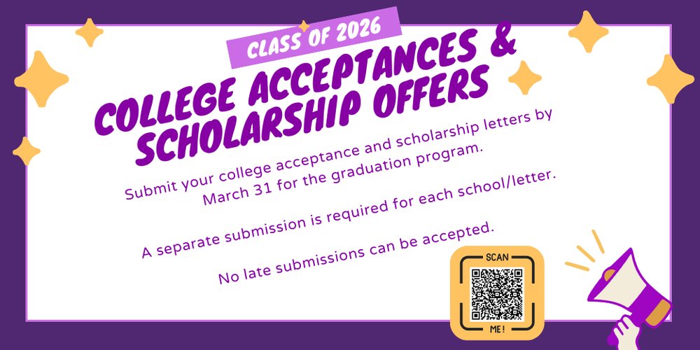 College Acceptances & Scholarship Offers