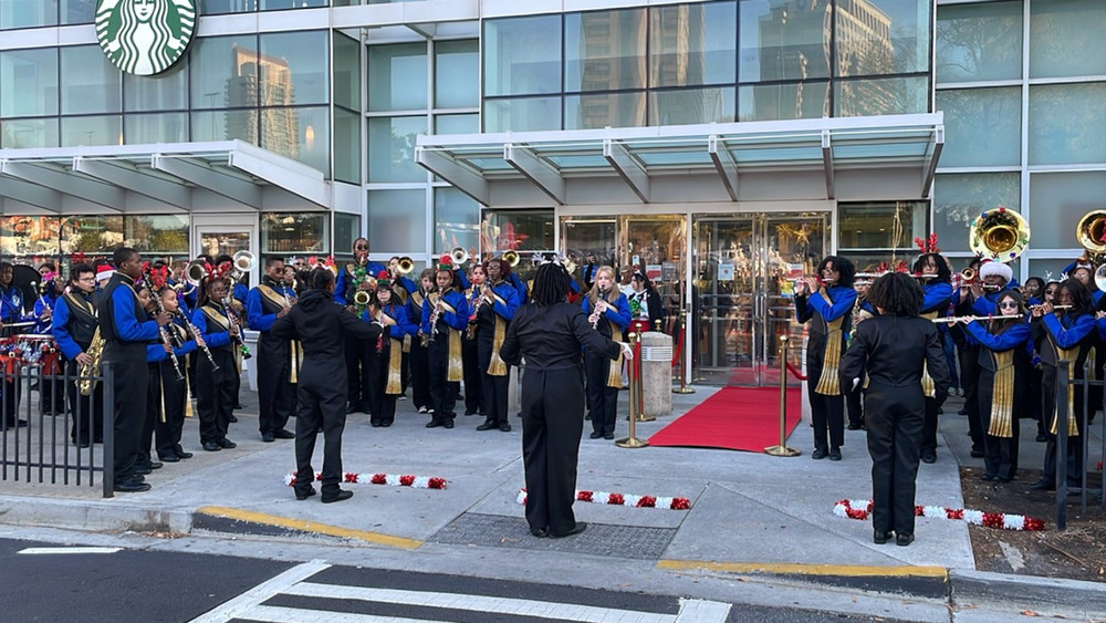 The DCHS Band Performs at Lenox Square.