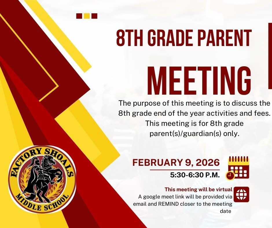 8th Grade Parent Meeting