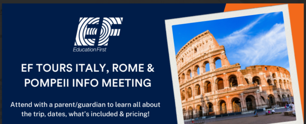 EF Tours Trip to Italy/Rome/Pompeii