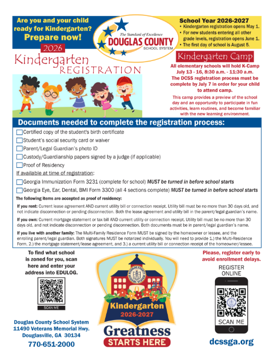 Kindergarten Registration