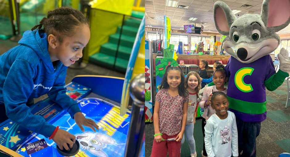 Students from DSES enjoy a field trip to Chuck E. Cheese.