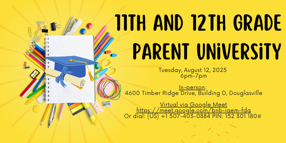 Parent University (11th and 12th Grade)