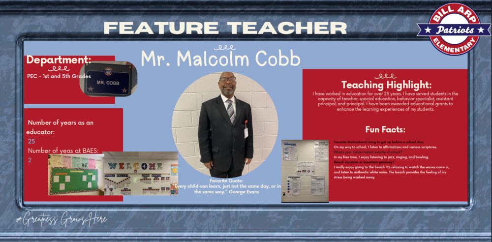 Feature Teacher - Cobb