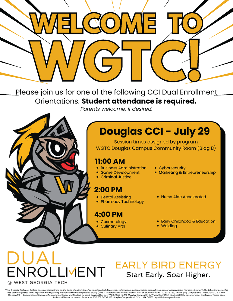 CCI Dual Enrollment Programs Orientation