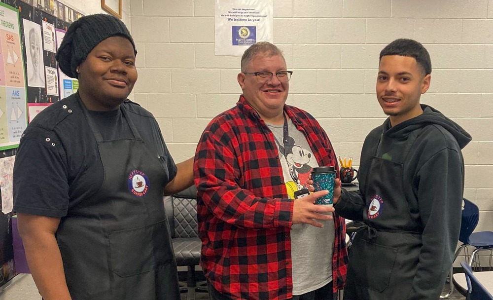 Douglas County High School students take part in the School Transition and Employability Program (STEP) NextSTEP Coffee Cart.