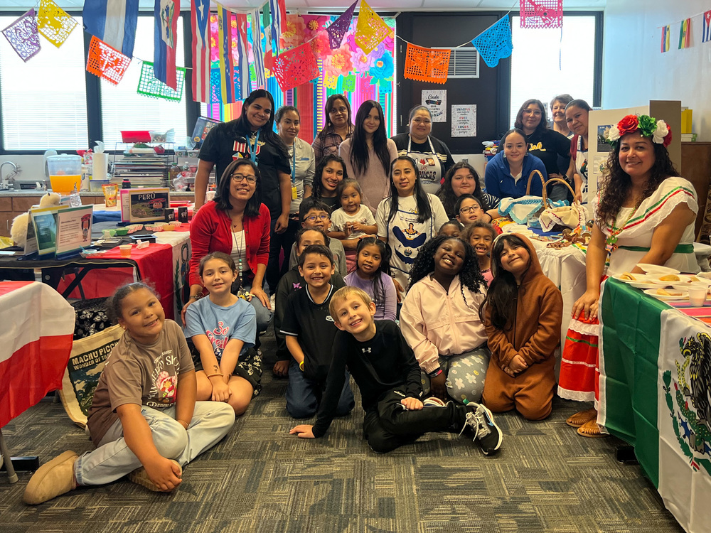 Beulah students and their teacher in Spanish class.