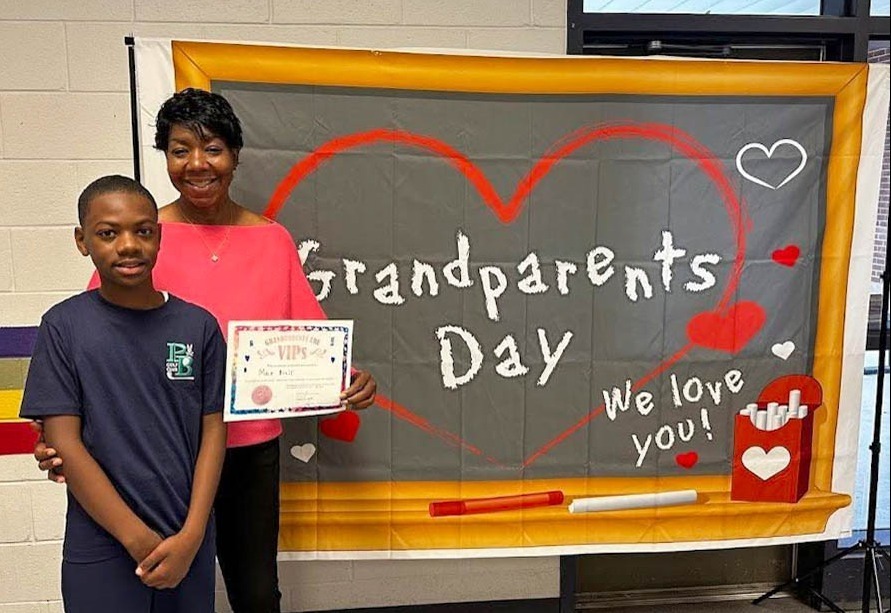 A CHES student and his grandmother
