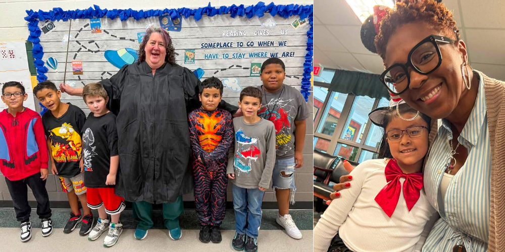 Lithia Springs Elementary students and staff during "Booked for Adventure" Spirit Week.