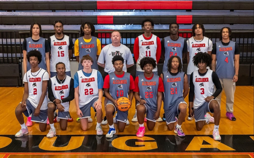 AHS boys basketball team photo.
