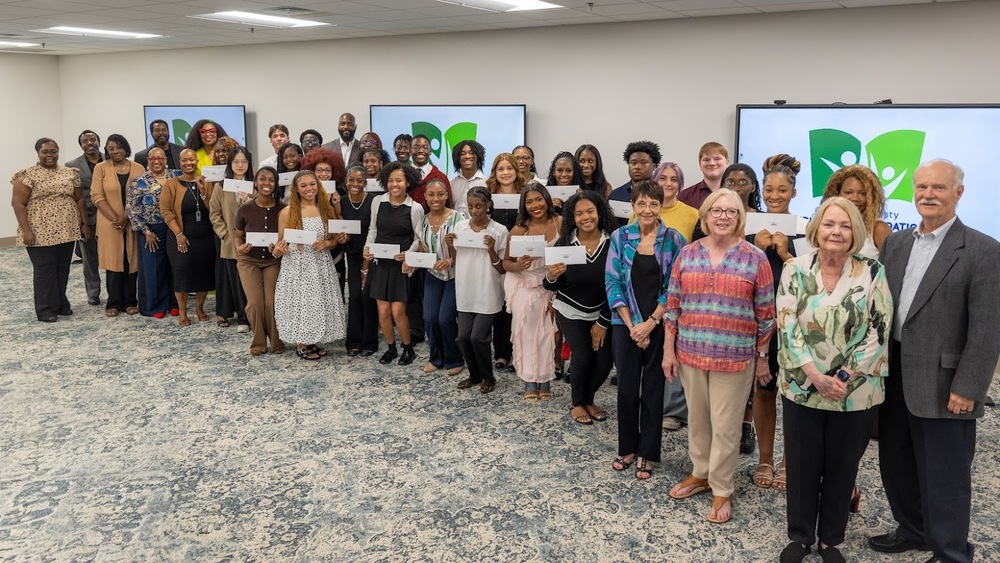 Group photo of 2026 Douglas County Education Foundation scholarship winners, donors and board members.