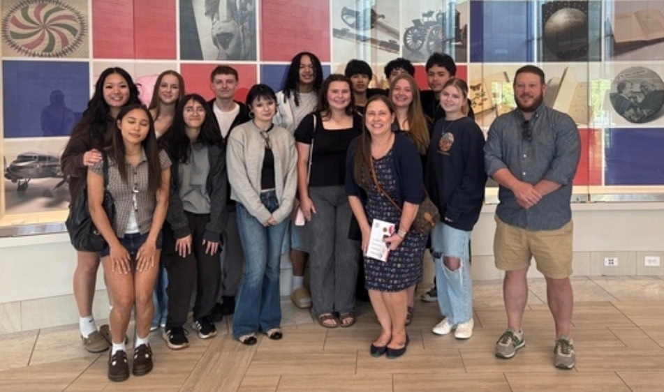 Alexander students with AP History teacher Holly Perry at the Atlanta History Center during spring break.