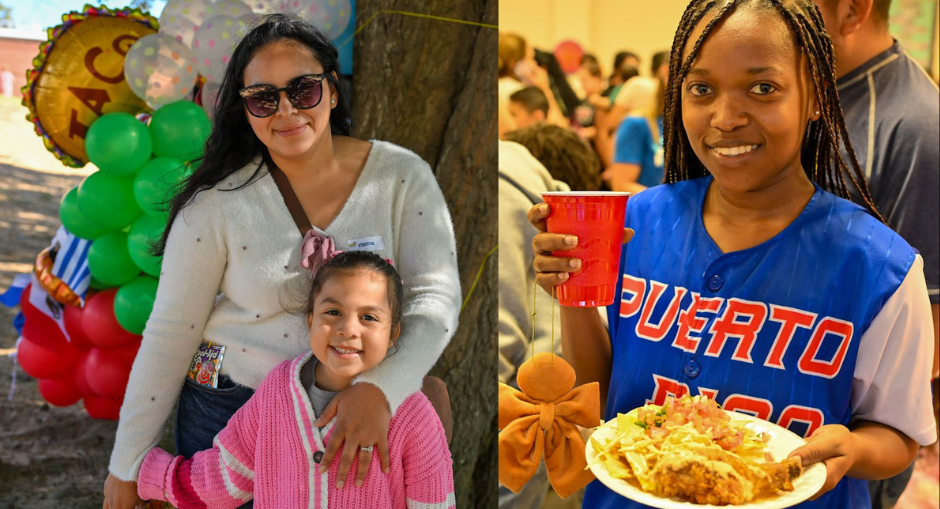 Families during Hispanic Heritage celebrations at BEES, SWES.