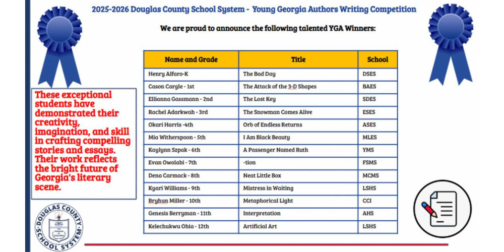 Young Georgia Authors Writing Competition