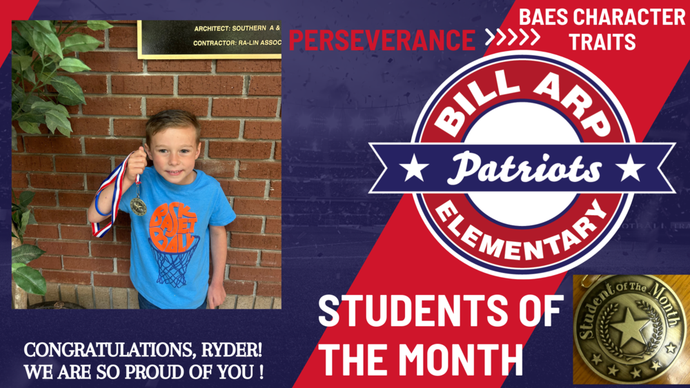 Student of the Month - Perseverance