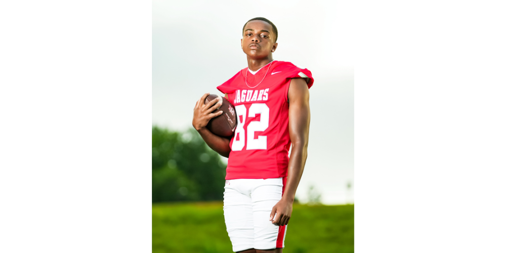 Korry Sessoms in his NMHS football uniform.