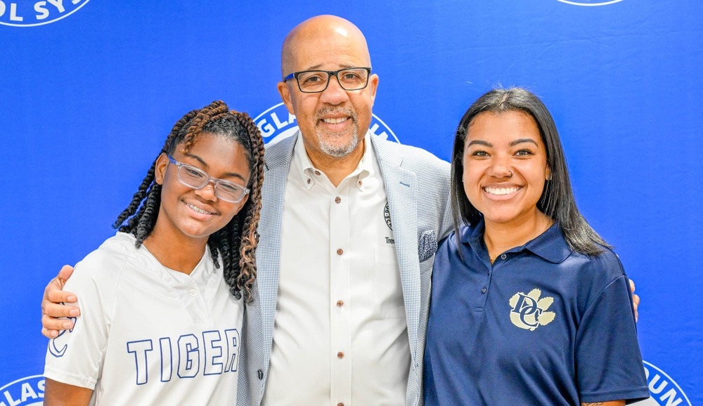 DCHS Softball Team with Superintendent Dr. North
