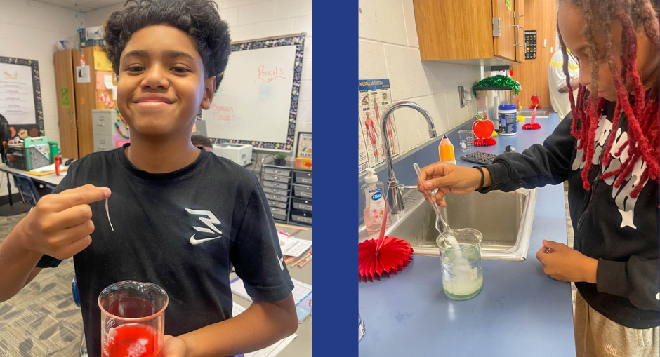 SMS DNA extraction experiment with students.