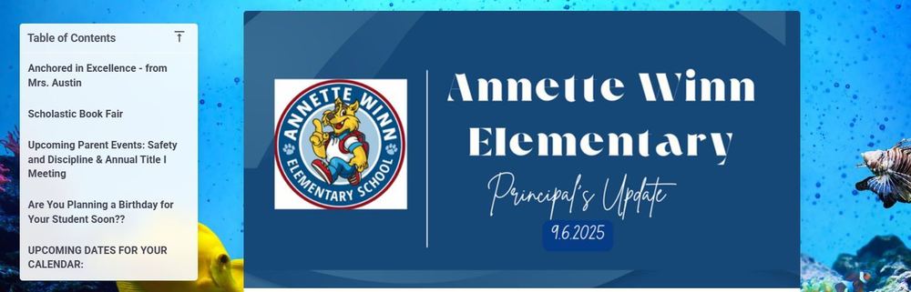 Principal's Update September 2025