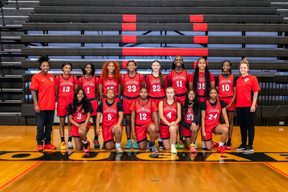AHS girls basketball team photo.