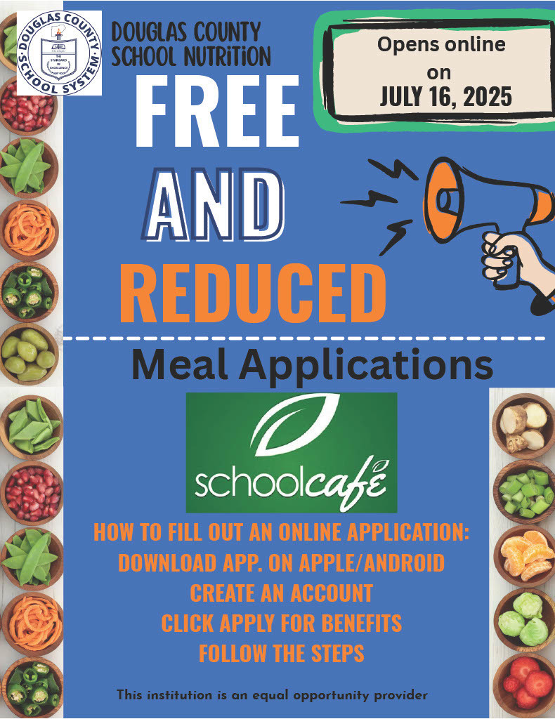 Free and Reduce Meal Application flyer
