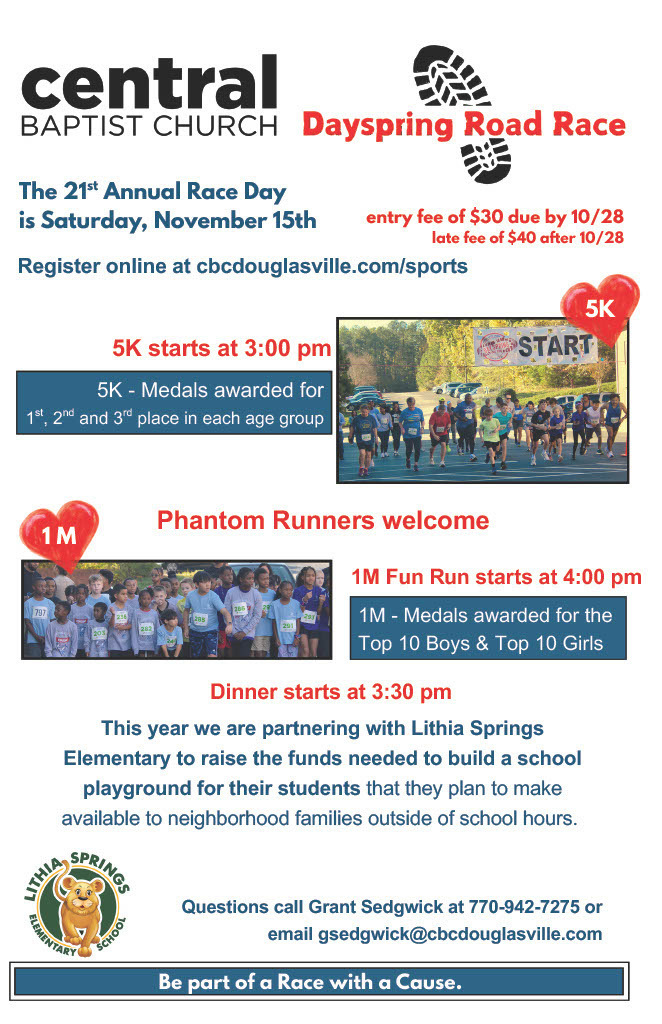 Dayspring Road Race Flyer