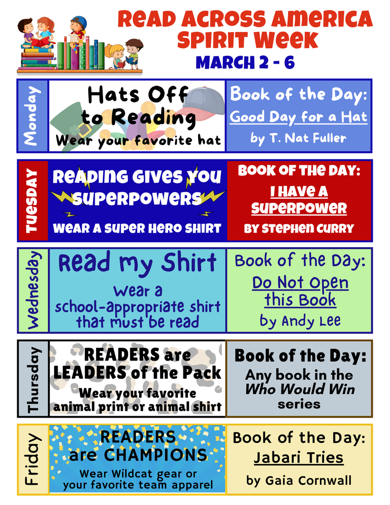 Read Across America Dress up Days