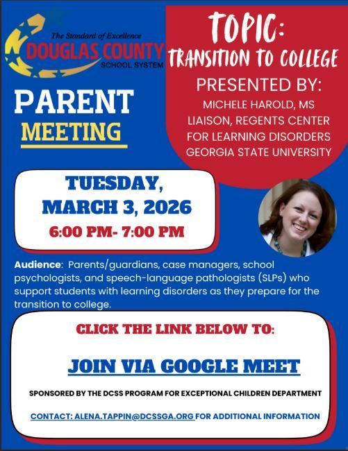Parent Meeting: Transition To College 