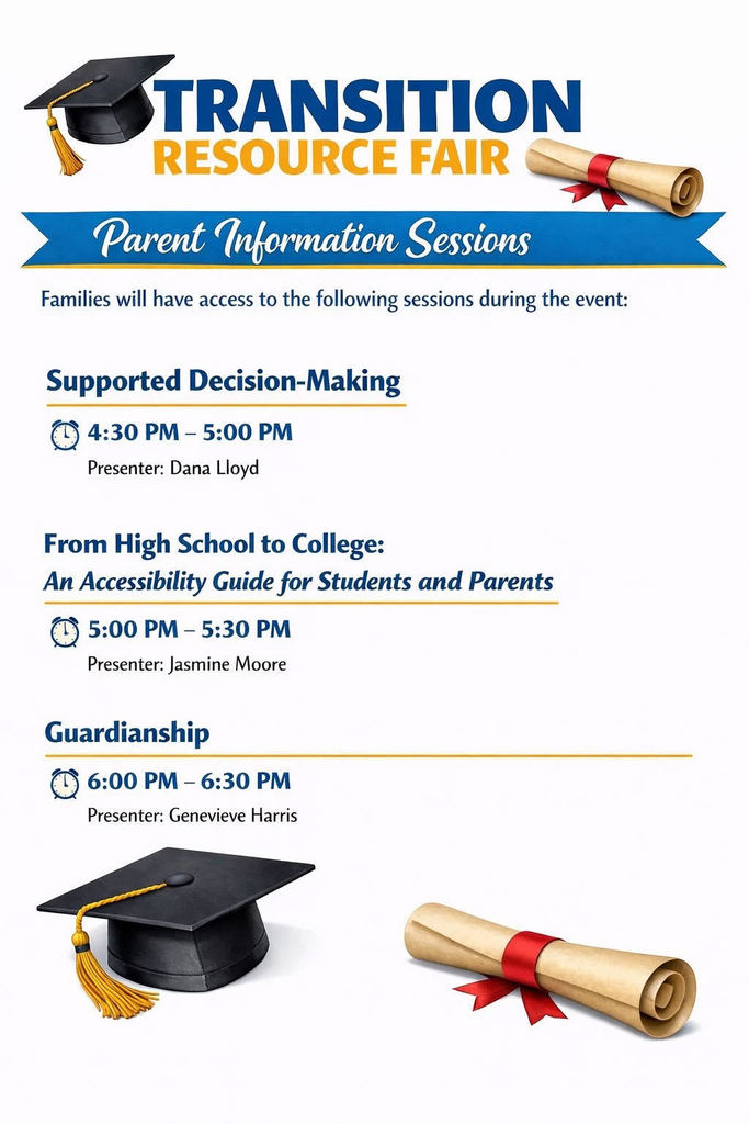 Transition Services Resource Fair 3/19/26 4PM-7PM