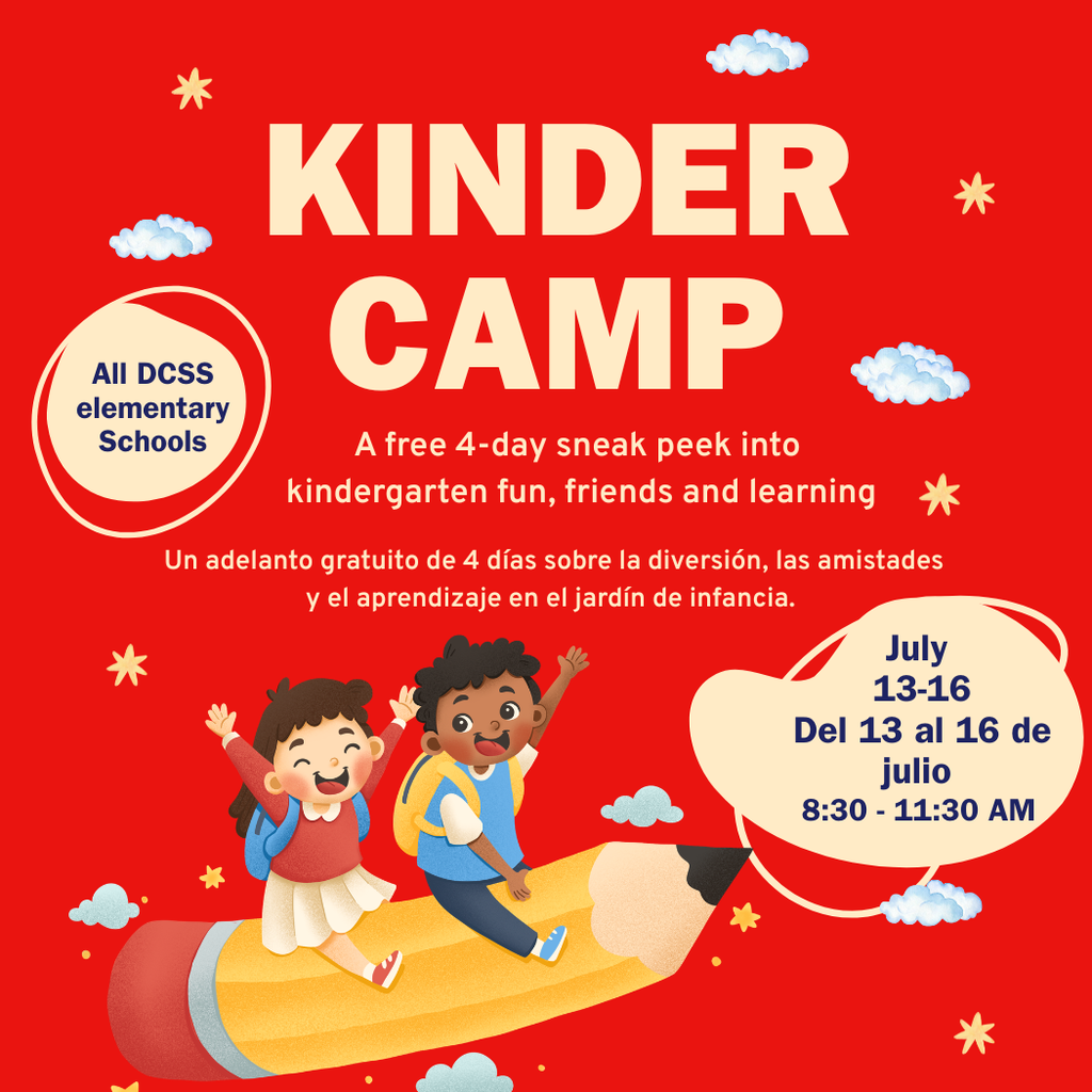 Kinder Camp July 13-16 8:30-11:30 AM