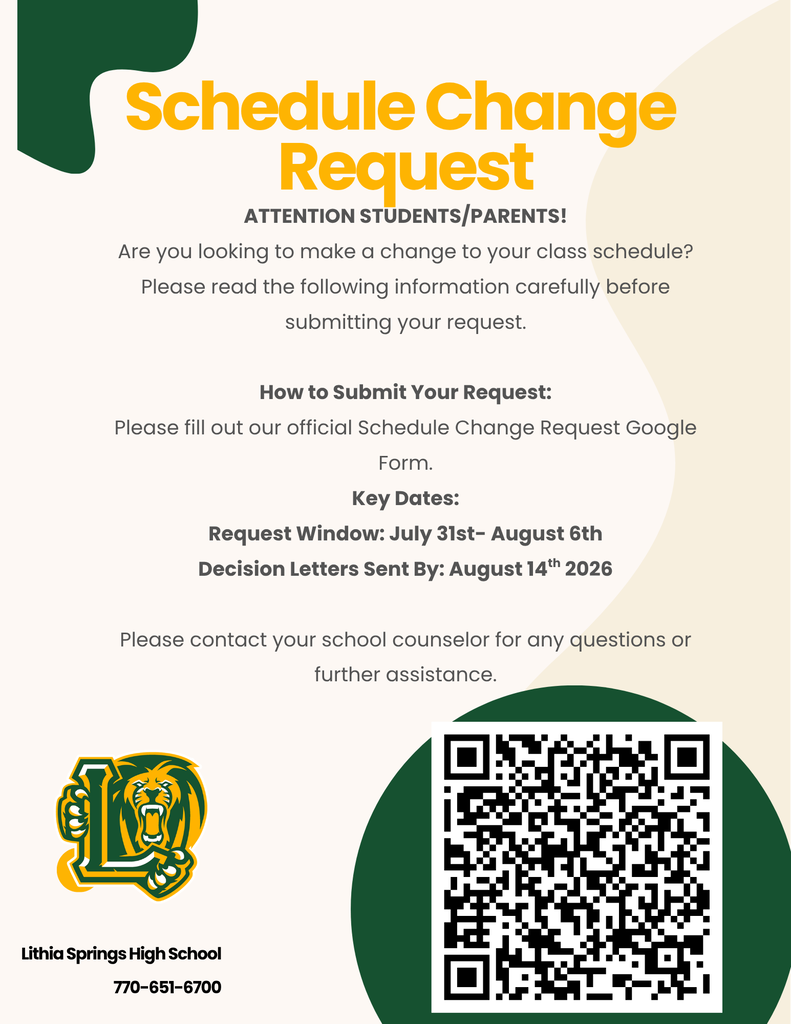 Schedule Change Request Fall 2026