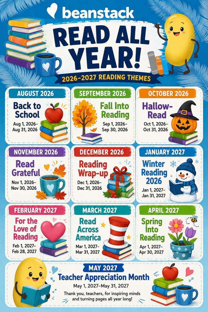 Beanstack Monthly Challenges